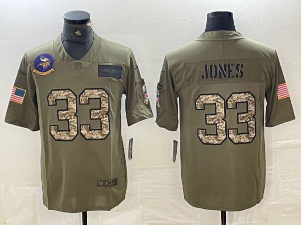 Men Minnesota Vikings 33 Jones Camo 2024 Nike Vapor Untouchable Limited NFL Jersey